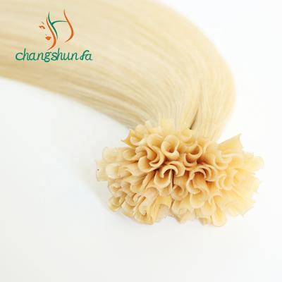 China Qingdao Wave Temple Supplier Silky Straight Professional Indian Hair Extension Blonde U-tip Hair for sale