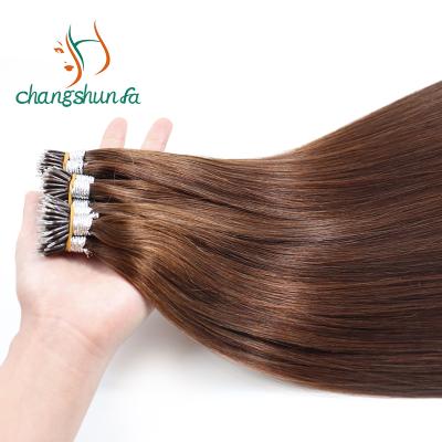 China Silky Straight Wave Micro Link Bead Ring 24 Inch Nano Remy Hair Human Hair Extensions for sale