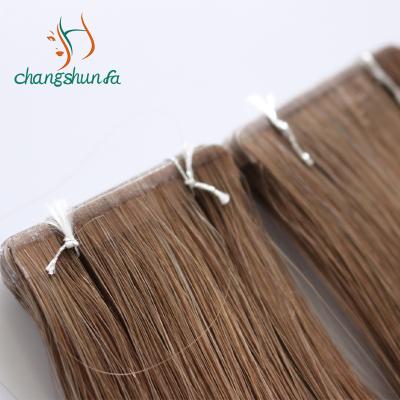 China New Arrival Changshunfa Peruvian Thin Hair Extension 40pcs 2.5g Wholesale Straight Tape Hair Piece With Strong Tape for sale