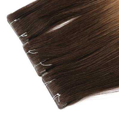 China Changshunfa Wholesale Straight Russian Remy High Quality Tape In Hair Extensions for sale