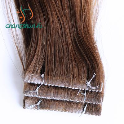 China New Brown Balayage Silky Straight Color Wave Gift Cuticle Aligned Hair Injection PU Skin Tape Hair Extensions for sale