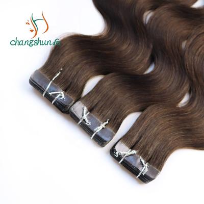 China Body Wave Factory Wholesale Price Virgin Hair PU Invisible Seamless Tape In Hair Extensions for sale