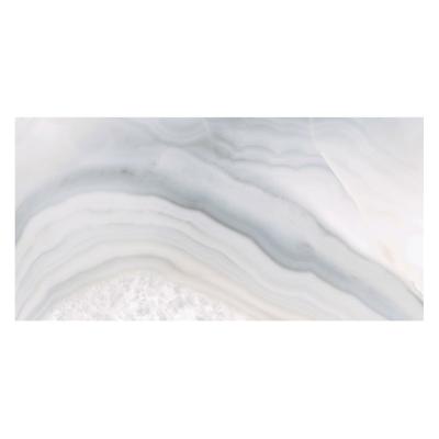 China 1200x2400mm Modern Wholesale Island Toilet Tile White Onyx Stone for sale