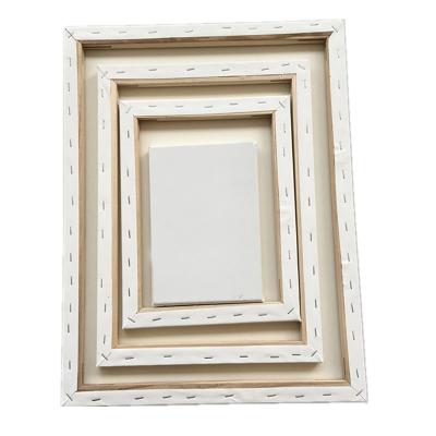 China Wood Frame Size 18*24 Quality 280g Cotton Stretch White Art Canvas Painting Painting Set Stretched for sale