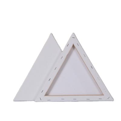 China Waterproof+ECO-Friendly 100% Blank Triangle Cotton Artist Stretch Canvas for sale