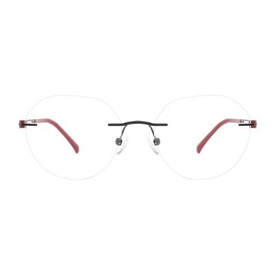 China Optical Frames Light Transparent Rimless Women Blue Light Glasses Frames Men Myopia Glasses Frameless Glasses for sale