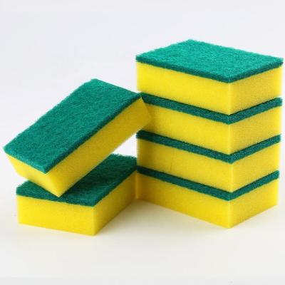 China New Home Stocked Kitchen Supplies Silicone Scouring Pads Cleaning Sponge for sale