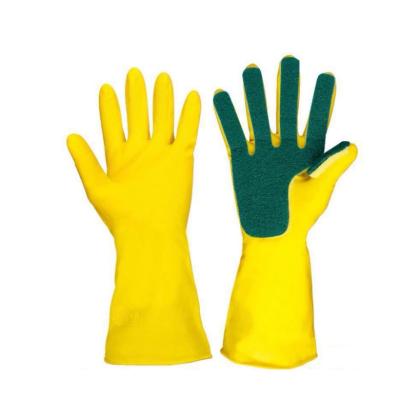 China Household Cleaning Gloves Comfortable For Dish Washing Long Sleeve Household Rubber Gloves for sale