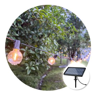 China Outdoor Solar G40 String Lights G40 in Holiday Lighting Garden Powered Fixed String Lights with Bulb Led Edison Festoon String Lights for sale