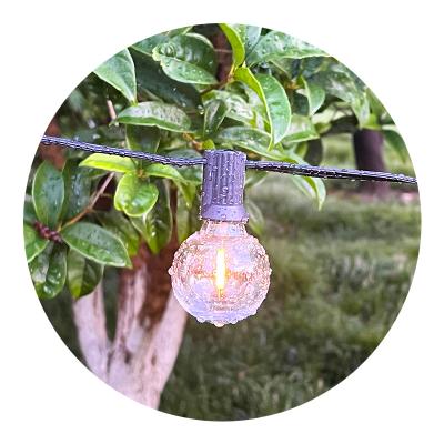 China G40 String Lights Intense Brightness Festival Holiday Lighting G45 S14 Festoon IP44 String Lights Backyard Waterproof Connectable Hanging Fence for sale