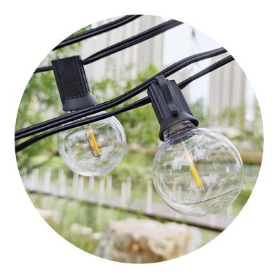 China Outdoor G40 String Lights IP44 Waterproof 25FT Unbreakable Clear Space 25Leds G40 Bulbs Globe Christmas String Light for sale