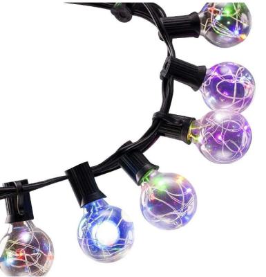 China G40 String Lights 25FT Connectable G40 LED Globe String Lights Waterproof Outdoor Garland String Lights Fairy Decorative Patio Lamp EU US Plug for sale