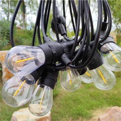 China Hanging String Lights Waterproof Connectable Festoon Light with Clear E27 Bulb Fixed Plug Outdoor Led Christmas String Light for sale