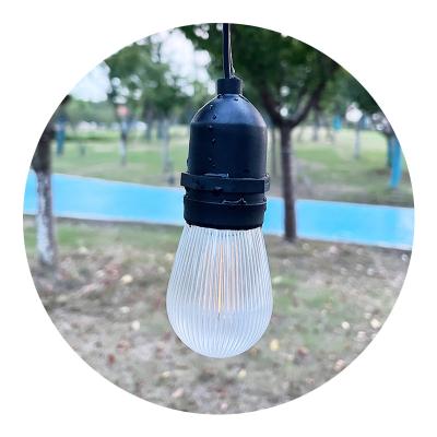 China Outdoor Warm White Hanging String Lights S14 LED Bulbs Festoon LED String Lights 10m LED Bulbs for sale