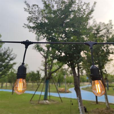 China Outdoor Amber Hanging Garden Globe String Lights Of Lux Navidad S14 Bulb Sokcets PVC Coating String Lights IP65 Waterproof Backyard Decoration for sale