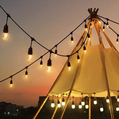 China String Hanging Lights S14 ST45 110V 1W 2W Led Bulbs Included 10m Japan Plug Outdoor Waterproof For Event Christmas Wedding LED String Lights for sale