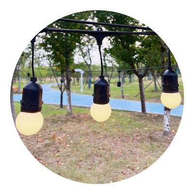 China Outdoor Wedding Hanging Lights G45 S14 LED Retro Edison Filament Bulb Garden Holiday String Lights IP65 Commercial Grade 15M LED String Lights for sale