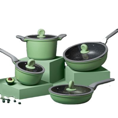 China Multifunctional high quality household viable 4 piece aluminum pan soup pot cookware set for sale