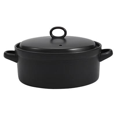 China Viable High Quality Multifunctional Ceramic Stir Fry Pan With Lid Household Soup Pot for sale