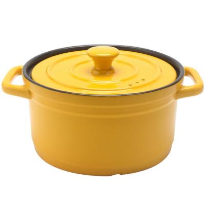 China Wholesale Multicolor Viable Ceramic Material Practical Enamel Soup Pot Kitchenware for sale