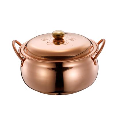 China New Product Sustainable Copper Soup Pot Family Party Kitchen Equipment Cookware for sale