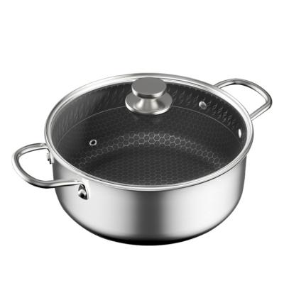 China Sustainable Wholesale High Quality Material Stainless Steel Soup Pot With Lid Family Meal Kitchen Cookware for sale