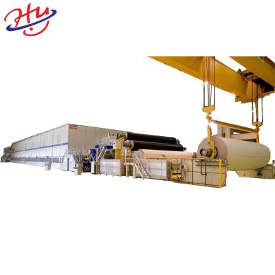 China Paper Making Mill 3600mm Waste Paper Recycling Machine Prices And Brown Cardboard Kraft Paper Product Making Machinery Production Line for sale