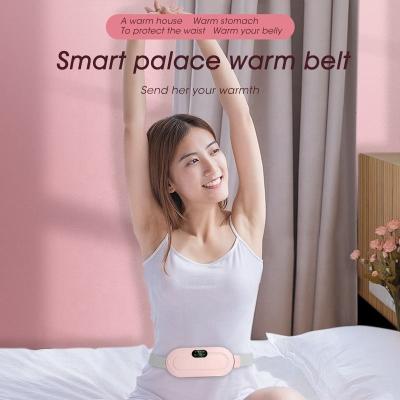 China Hot Sale Women Use Warm Palace Belt Portable Heating Pad Cramps Massage Menstrual Period Pain Relief Device. for sale