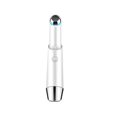 China Mini Red Blue Light Eye Massage Pen Electric Eye Beauty Device with USB Rechargeable Eye Instrument zu verkaufen