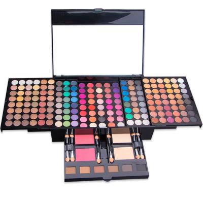 China Professional 194 Color Waterproof Full Eyeshadow Palette Blush Kit Beauty Makeup Set Matte Eyeshadow Palette Lip Gloss Concealer Pencil for sale