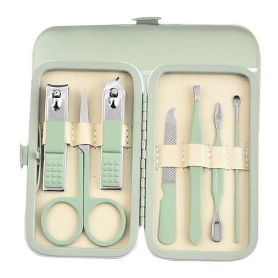 China Professional Carry Personal Travel 7 Pcs Private Label Manicure Nail Pedicure Tool Kit Manufacturer Kit Manicure Pedicure Set for sale