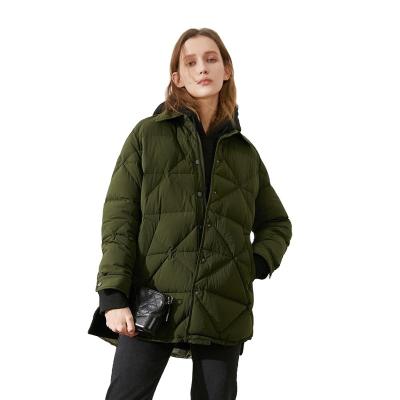 China Viable Coat Women's Fit Winter Custom Warm Jacket Long Logo Lightweight Down Coat Clothing For Women for sale