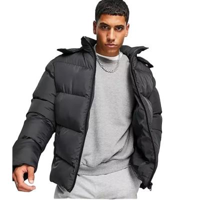 China Hot Selling Anti-wrinkle Black Bubble Down Jacket Men's Winter Thick Coats Men's Heavy Stripper Jacket for sale