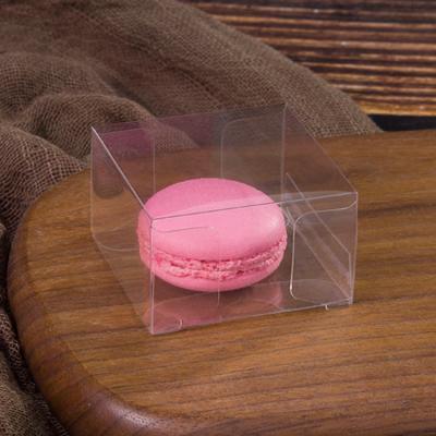 China Customized Recyclable Clear PP Plastic Lid Single Macaron Box for sale