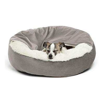 China Hot Selling Amazon Winter Bed Warm Nest Plush Surface Pad Pet Stored Short Kennel With Blanket Comforter For Dogs Cats Puppy for sale