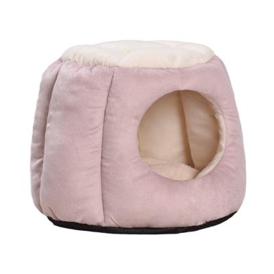 China Manufacturer Direct Selling Safety Stored Washable Plush Soft Plush Pet Bed Pet House Pet House For Cats Dogs Puppy for sale