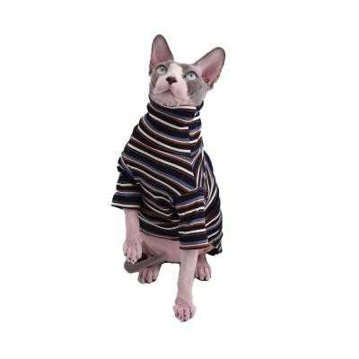 China Wholesale Available Fashion Four Seasons High End Pet Stocked Striped T-Shirts Invest For Cats Dogs Puppy for sale