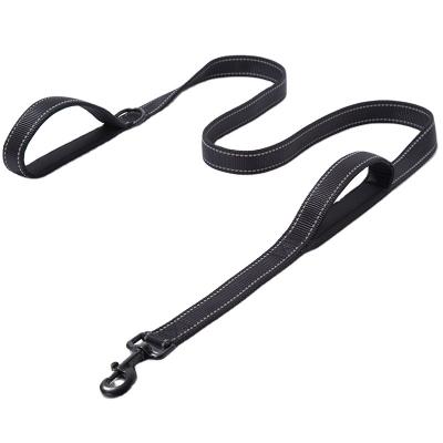 China High Quality Reflective Dog Practical Products Double Handle Pet Leash Nylon Dog Leashes For Dogs Puppies for sale