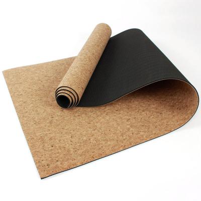 China Yoga Cork Strip Yoga Mat Fitness Natural Cork Mat Pilates Sports Training Non Slip Gym Yoga Mat for sale