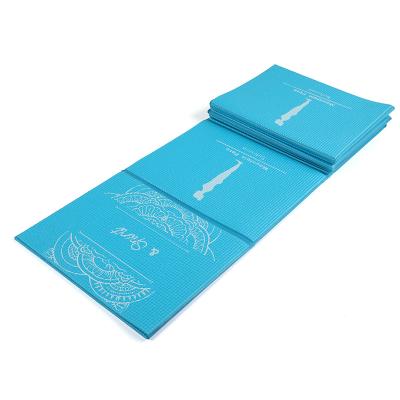 China Yoga Pilate Exercise Anti Slip PVC Foldable Yoga Mats Eco Friendly Durable Gym Exercise for sale