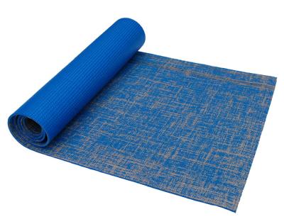 China Wholesale Yoga Pilate Exercise Custom Eco-Friendly Waterproof Anti-slip Natural Jute PVC Yoga Mat Custom Made for sale