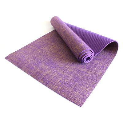 China Custom Printed Pilate Exercise New Product Yoga Mats Eco Friendly Fitness Natural Jute Hemp Yoga Mat for sale