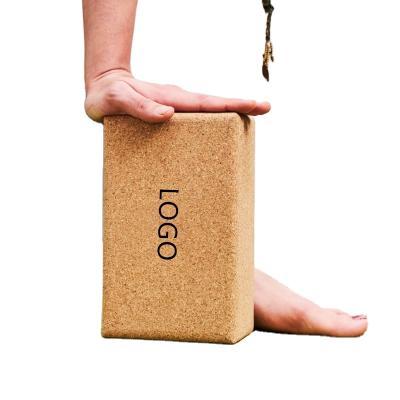 China Hot Wholesale Yoga Pilate Yoga Block Eco-friendly Natural Cork Wood Yoga Block Yoga Brick for sale