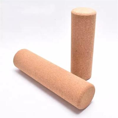 China Eco-friendly Yoga Exercise Hot Sales Goods Natural Fitness Muscle Massage Cork Yoga Roller for sale