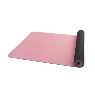 China Factory Price OEM Doubt Color Tape Natural Rubber Non Slip Yoga Mat for sale