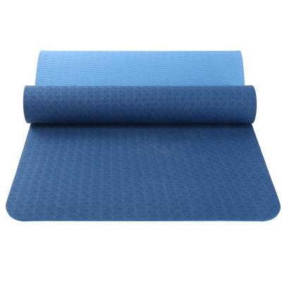 China High Elasticity Fitness Workout Mat Double Color Custom Logo Waterproof Eco-friendly 6mm Non-Slip Tape Yoga Mat. for sale