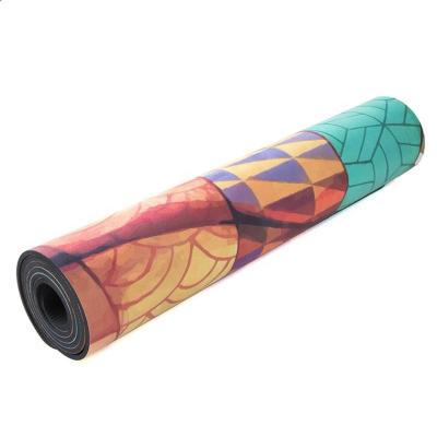 China Custom Stripe Cork Yoga Mat, Dual Color Yoga Erercise Printing Logo Oem Customized Eco Friendly Matte for sale