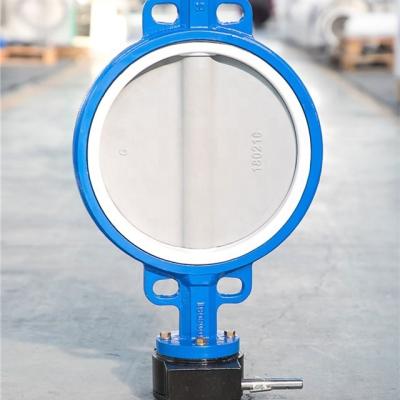 China alibaba china manufacturer supply 12 inch dn300 general manual gear box wafer butterfly valve butterfly valve for sale