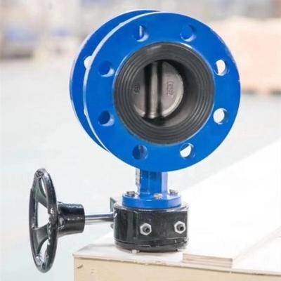 China General 4 Inch GGG40 Iron Flange Butterfly Valve 16 Inch 10 Inch 8 Inch 6 Double Seat Worm Gear Malleable Rubber Handwheel for sale