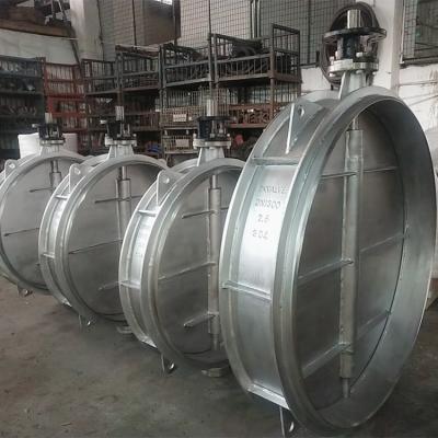 China Low pressure ss304 general ventilation welding butterfly valve DN1300 without actuator for sale